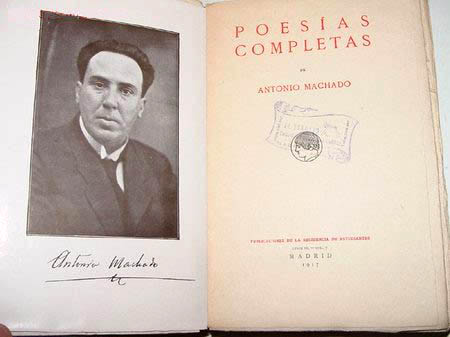 Machado, poesías completas, firma y foto