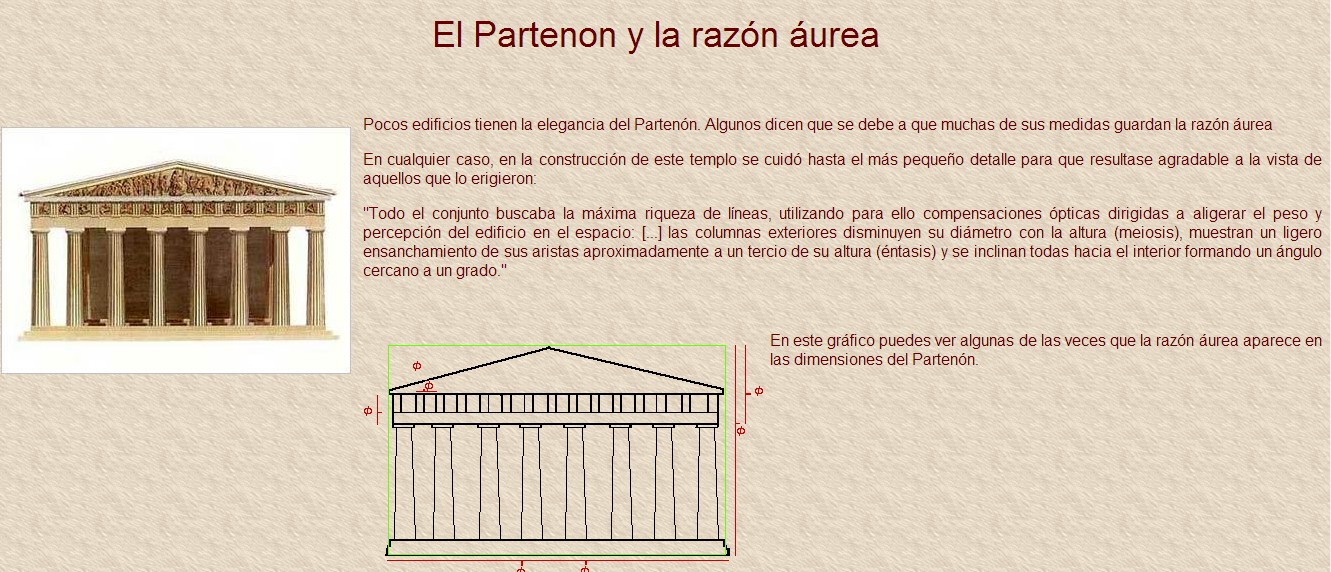 El Partenón y la razón áurea