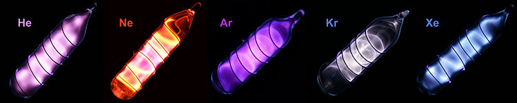 colores gases nobles